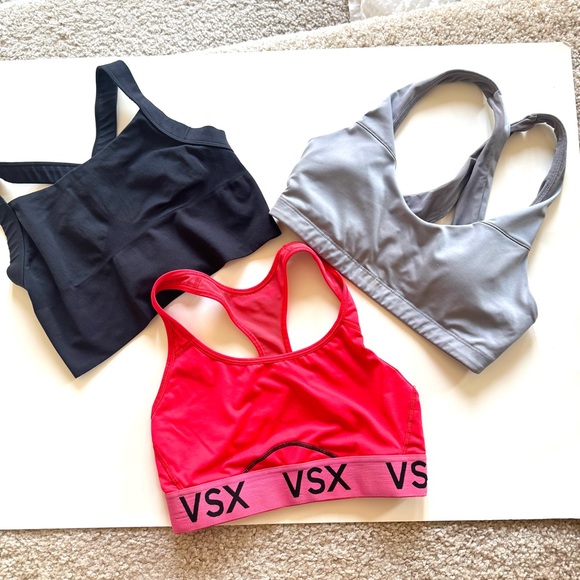 Lot Of 3 Victoria’s Secret Sport VSX Shein Sports Bra Top Racerback Back Small - Picture 1 of 4